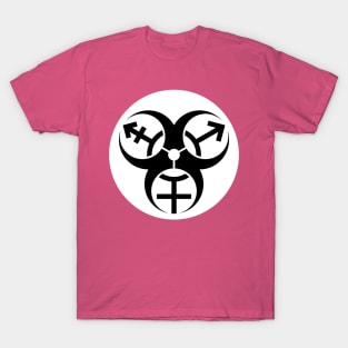 Trans Biohazard - White Circle T-Shirt